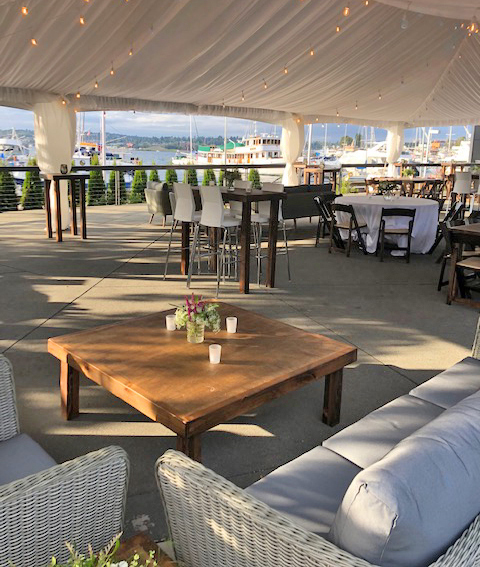 Dockside Tented Social Area with Lake Union View