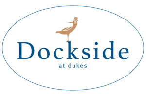 Dockside at Dukes Logo with Gold Bird